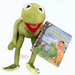 THE MUPPETS - KERMIT THE FROG Plush & Story Book SET